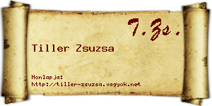 Tiller Zsuzsa névjegykártya