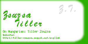 zsuzsa tiller business card